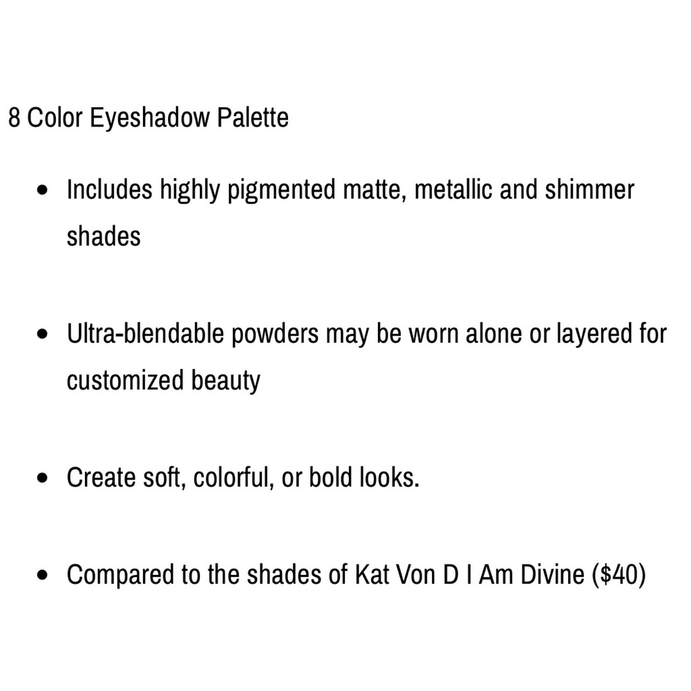 Ccolor ANGEL 8 Color Eyeshadow Palette NEW - Picture 6 of 6